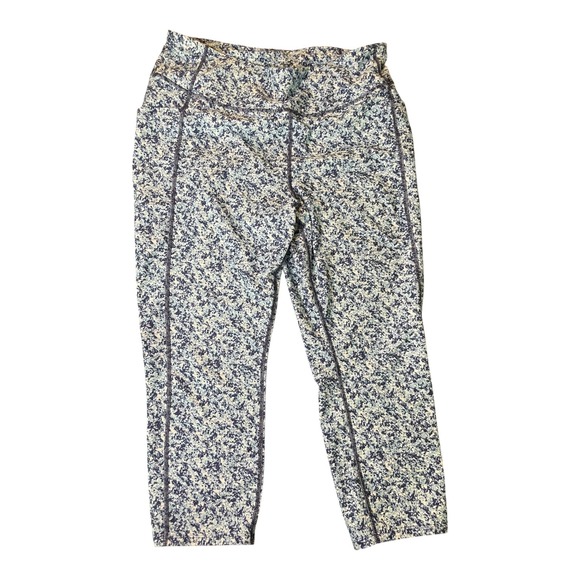 Athletic Works Capri Leggings XL Floral Print Activewear Women's Workout Pants - Picture 1 of 6